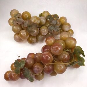 Vintage Rubber Jumbo Grape Clusters Decorative Fruit Hong Kong Lot of 2 MCM